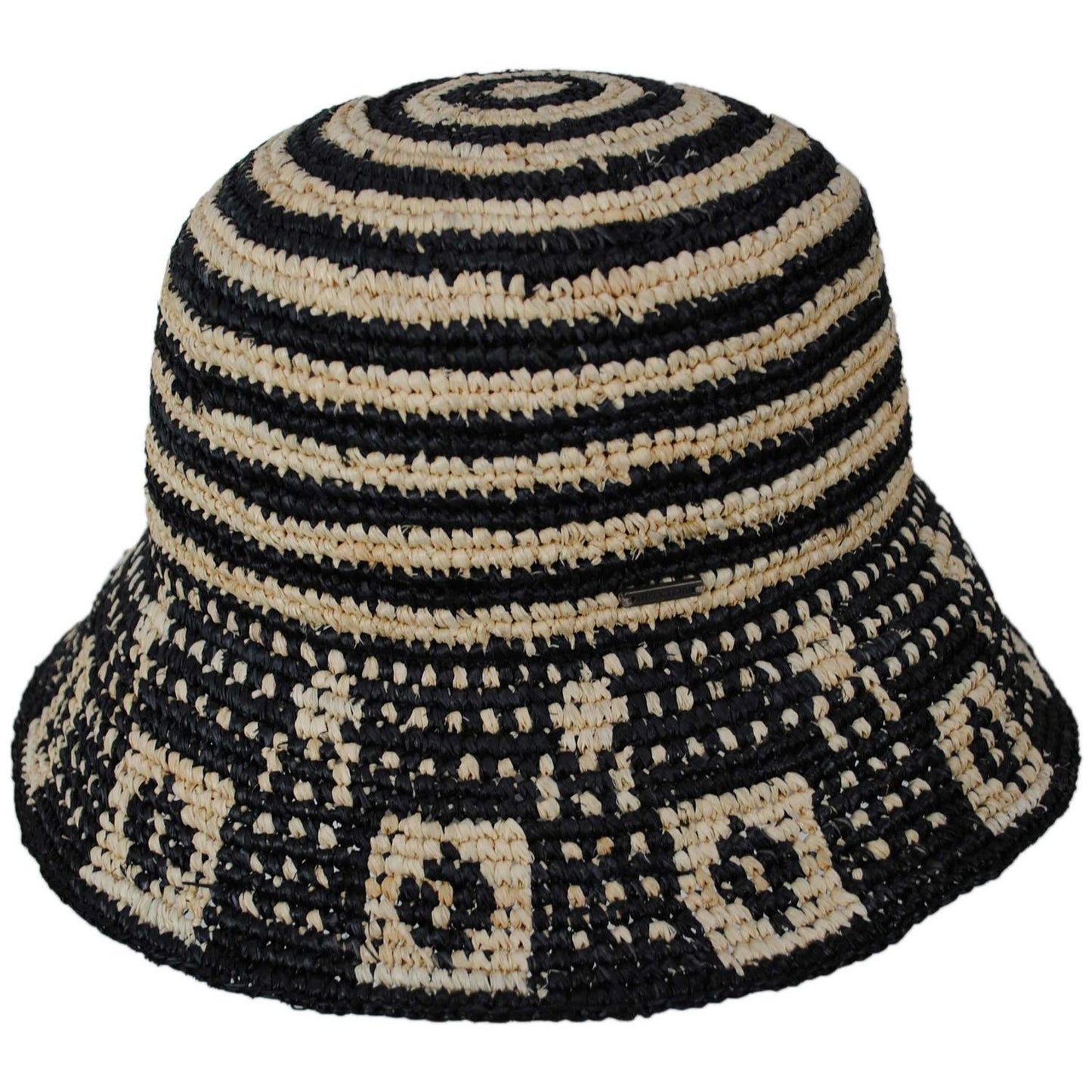 BRIXTON HATS | Redding Raffia Straw Bucket Hat | 185557 | profile | BLACK/NATURAL
