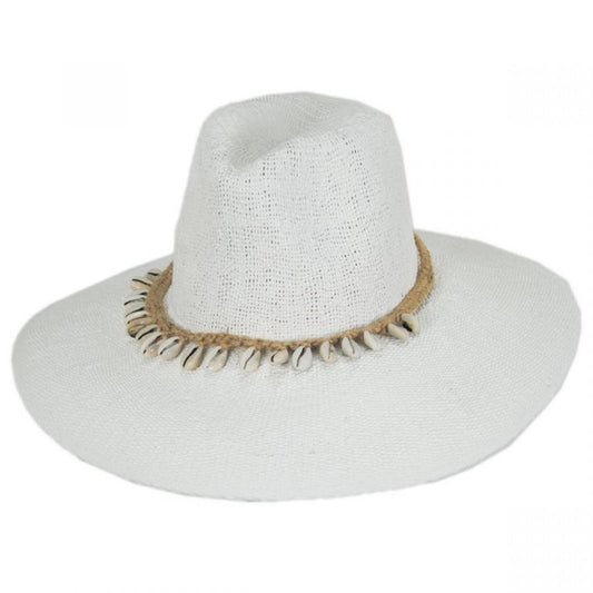 NIKKI BEACH | Barbados Toyo Straw Fedora Hat | 102798 | lead | WHITE