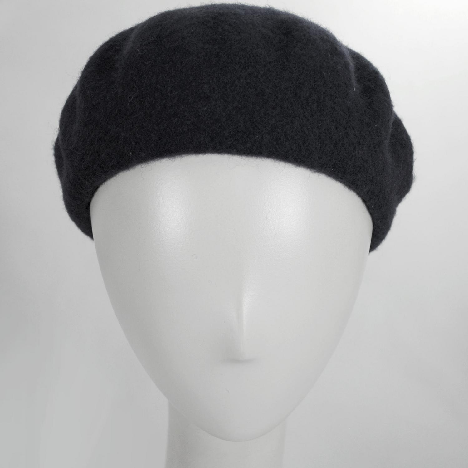 Village Hat Shop | Kid's Classic Wool Beret | 512000 | front | BLACK