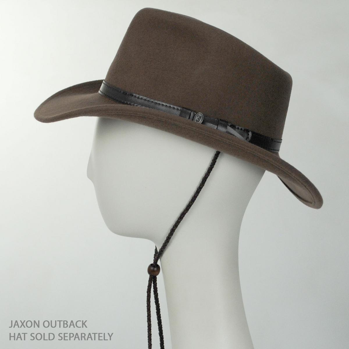 Village Hat Shop | Leather Braid Chin Cord/Strap | 602330 | profile | BROWN