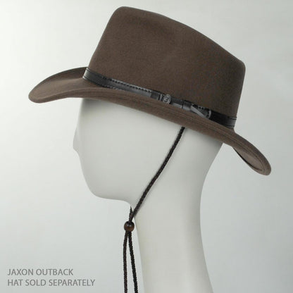 Village Hat Shop | Leather Braid Chin Cord/Strap | 602330 | profile | BROWN