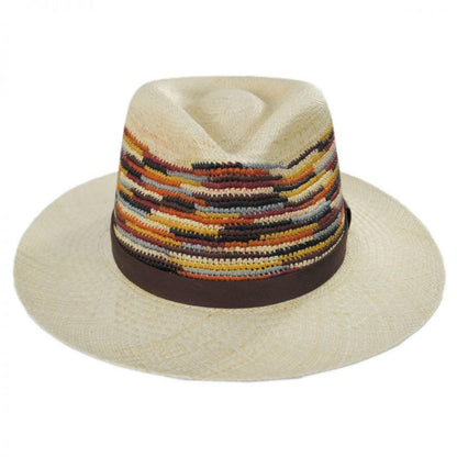 Bailey 1922 | Tasmin Panama Straw Fedora Hat | 127826 | front | NATURAL MULTI