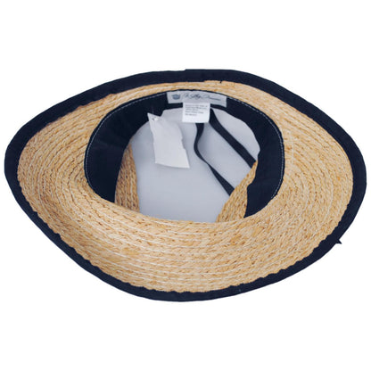 Kathy Jeanne | Updo Raffia Straw Visor | 198700 | under | NATURAL/NAVY