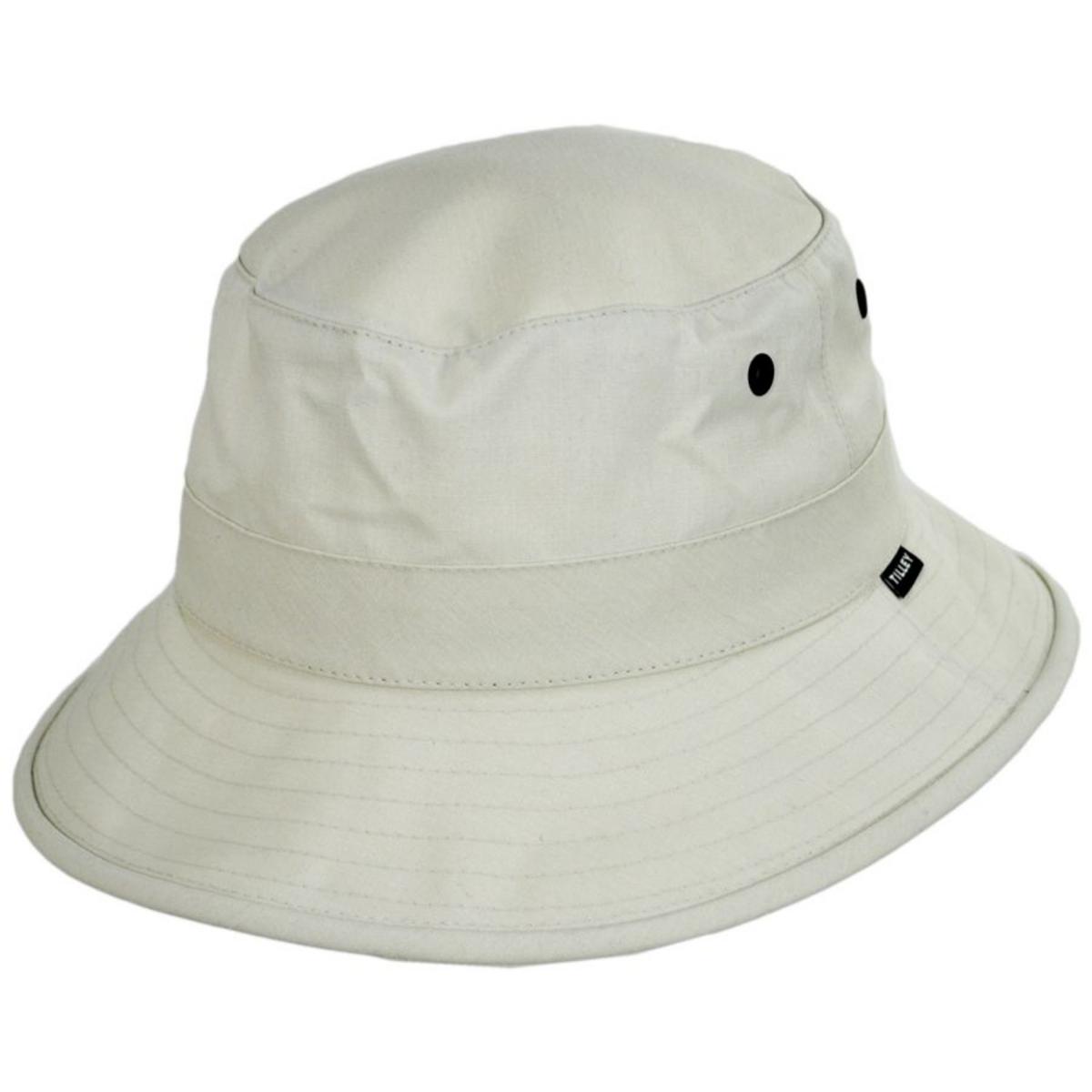 Tilley Endurables | Waxed Cotton Bucket Hat | 400842 | lead | NATURAL
