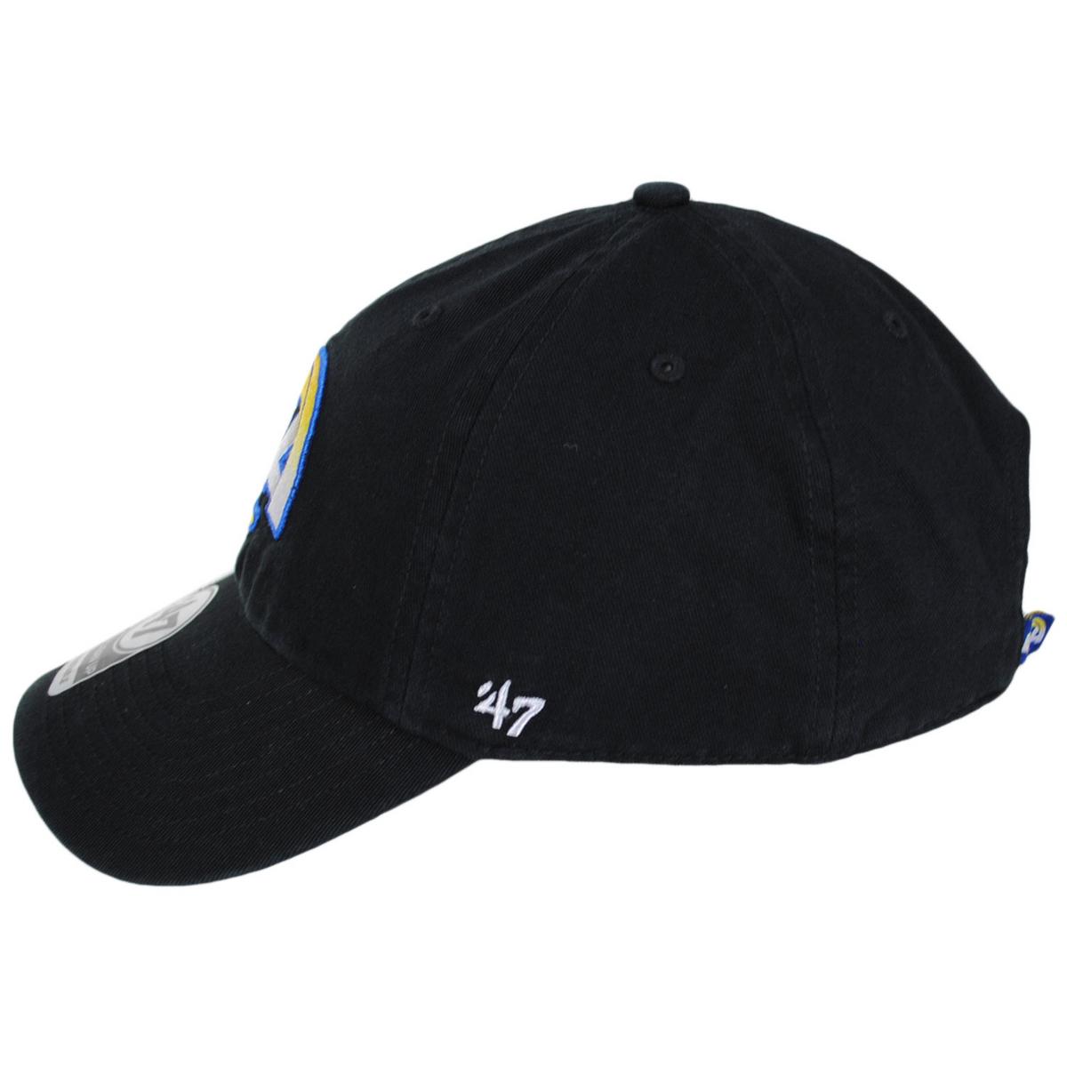 47 Brand | Los Angeles Rams NFL Clean Up Strapback Baseball Cap Dad Hat | 203582 | profile | BLACK