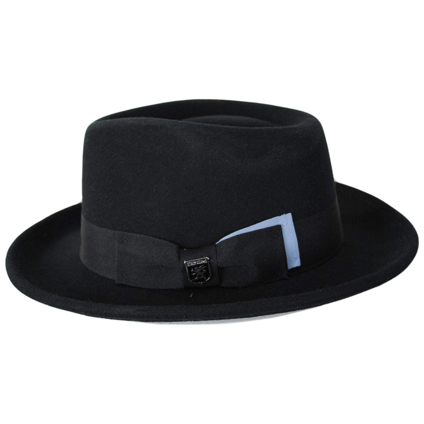 Stacy Adams | Mickey Wool Felt Fedora Hat | 130425 | profile | BLACK/GREY