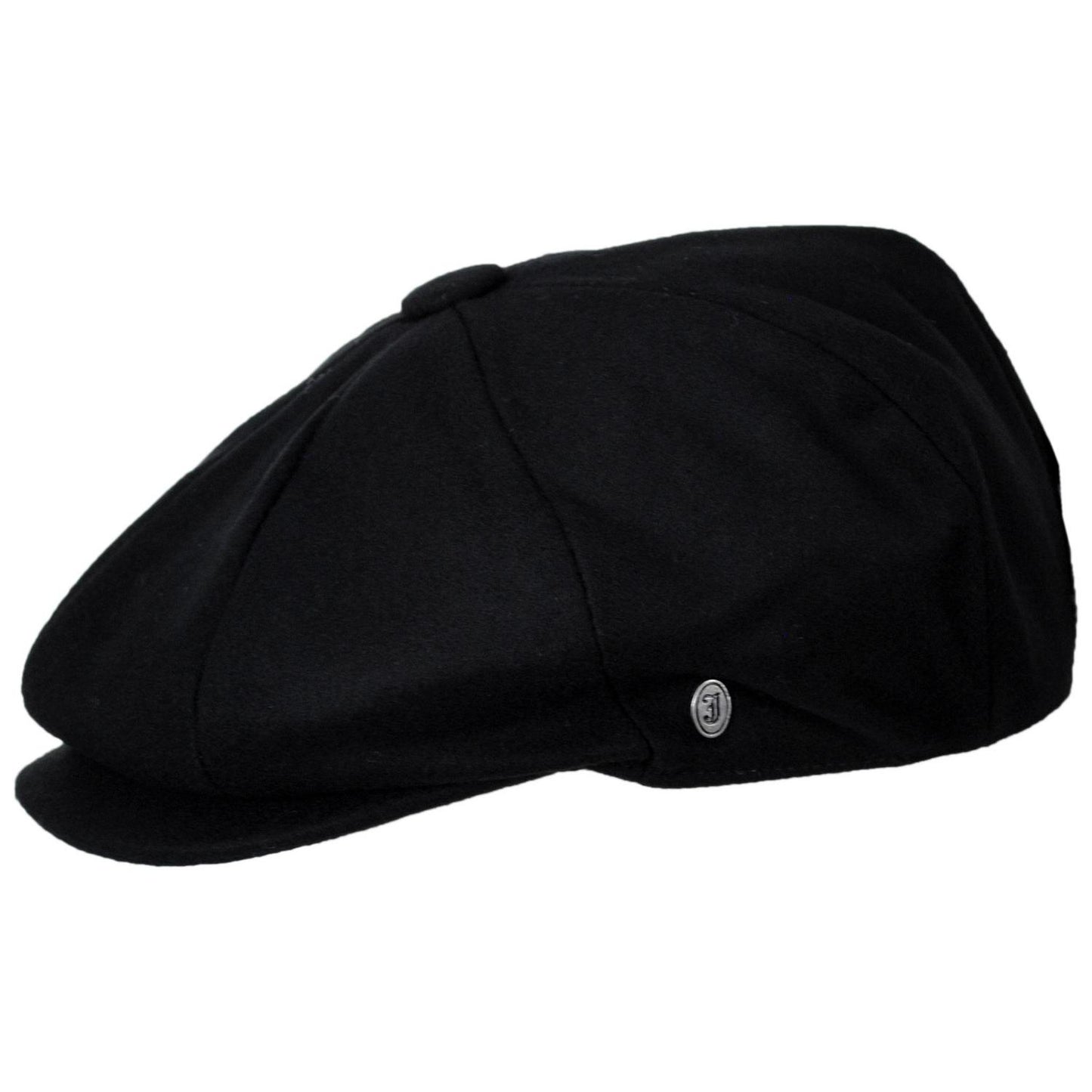 Jaxon Hats | Harlem Wool Blend Newsboy Cap | 167791 | profile | BLACK