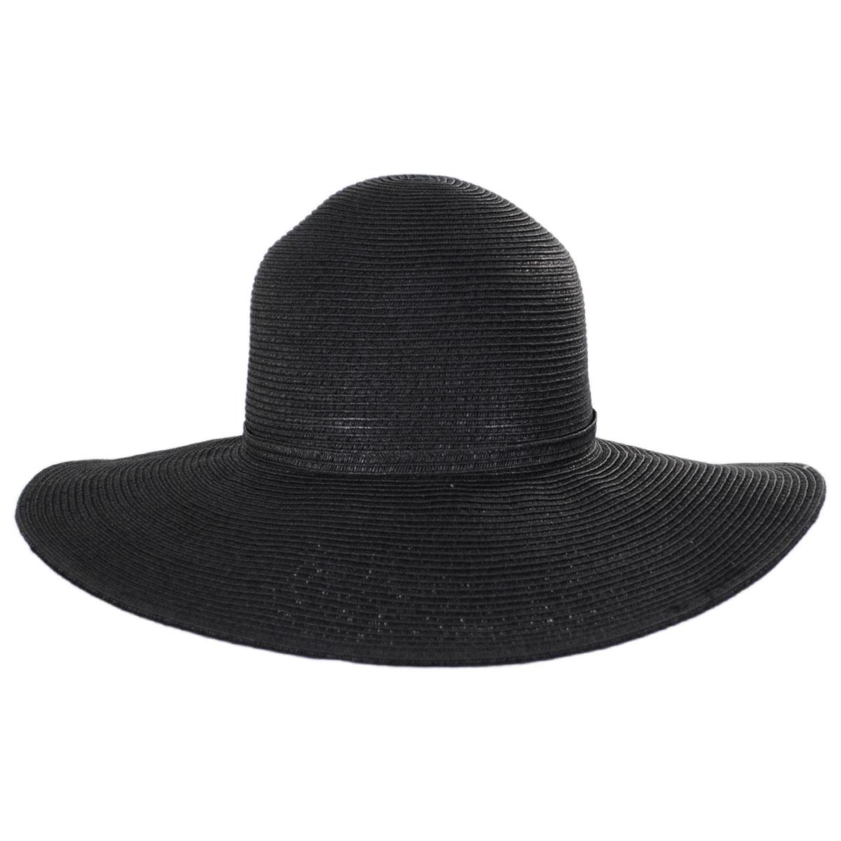 sur la tete | Wholesale Brighton Toyo Straw Sun Hat B2B Pre-Pack | B2B104203 | front | BLACK