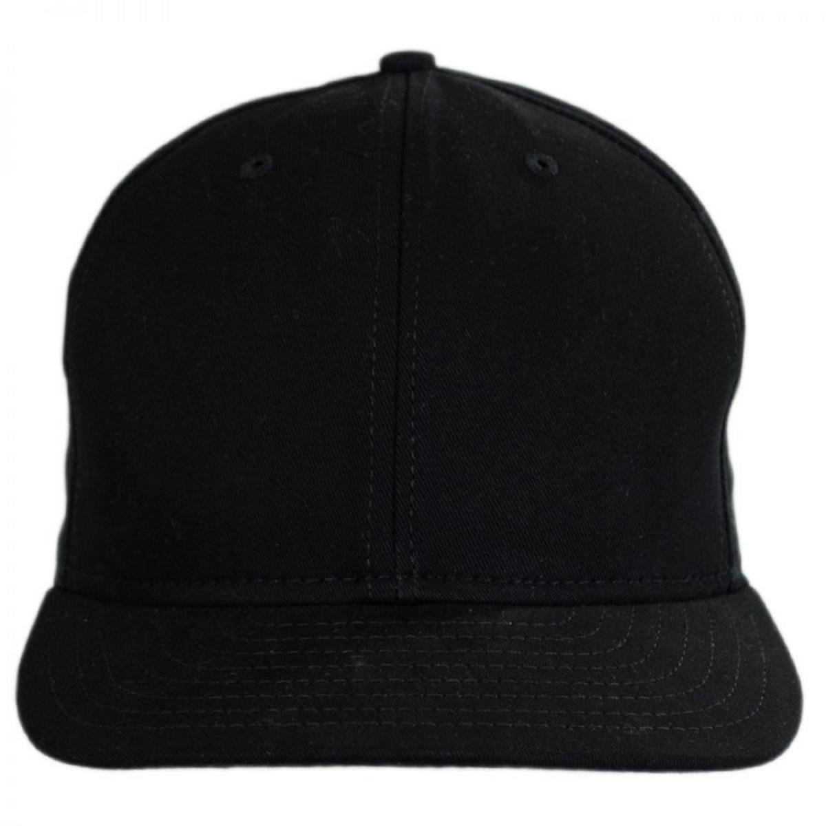 HeadShots by KC Caps | US Made 6-Panel Cotton Snapback Baseball Cap | 200525 | front | BLACK