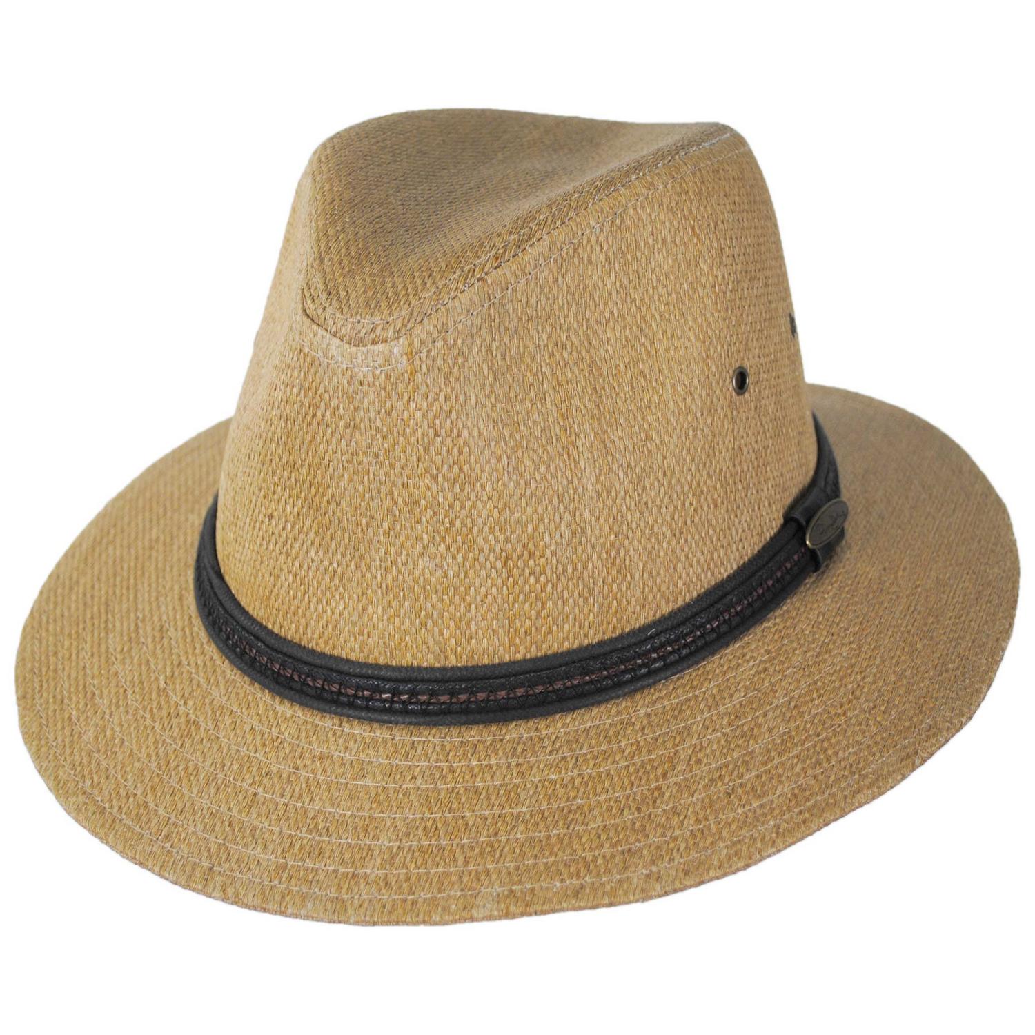 Panama Jack | Tulum Toyo Straw Safari Fedora Hat | 126355 | lead | TEA
