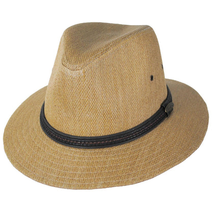 Panama Jack | Tulum Toyo Straw Safari Fedora Hat | 126355 | lead | TEA