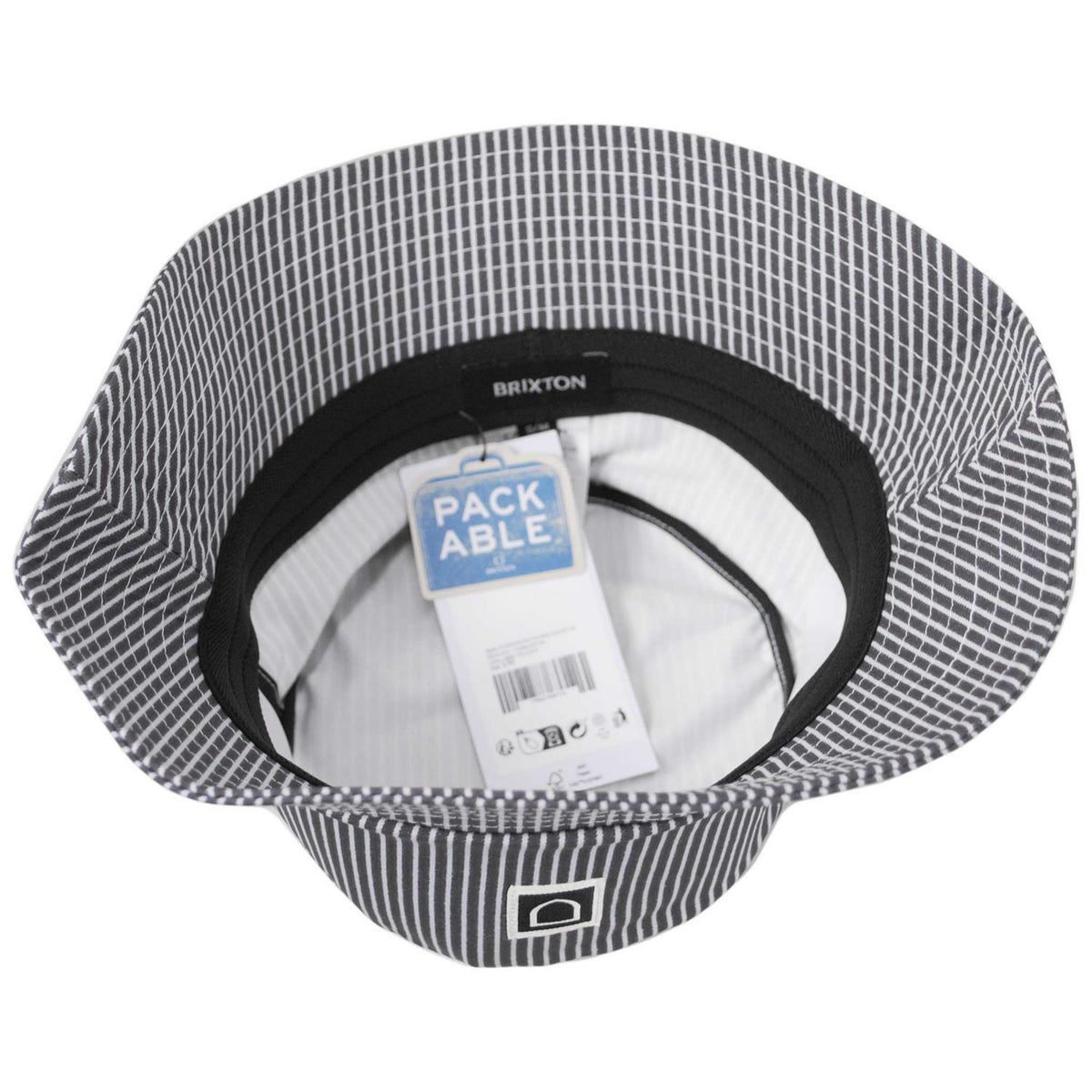 BRIXTON HATS | Eldon Water Packable Bucket Hat | 185561 | under | GREY HICKORY