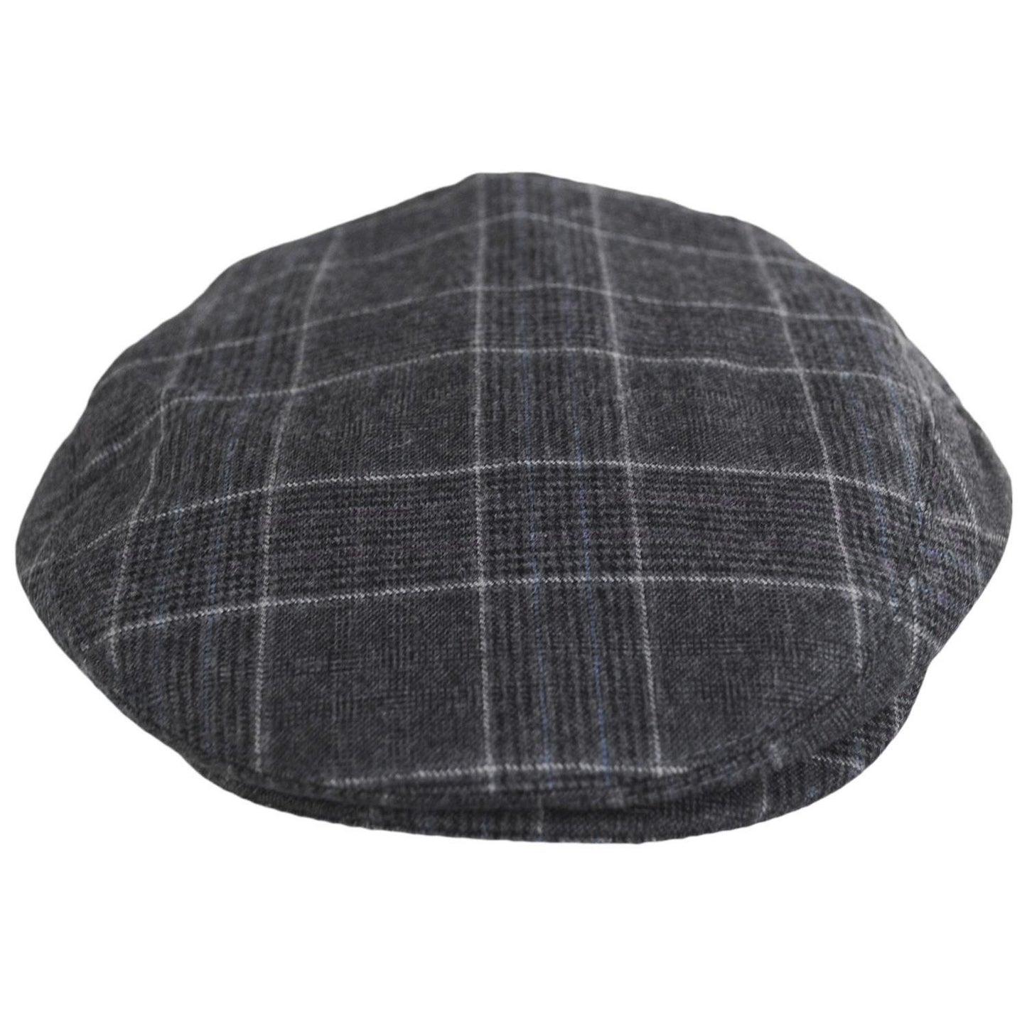 Baskerville Hat Company | Aldwych Wool Glenplaid Ivy Cap | 167668 | front | CHARCOAL