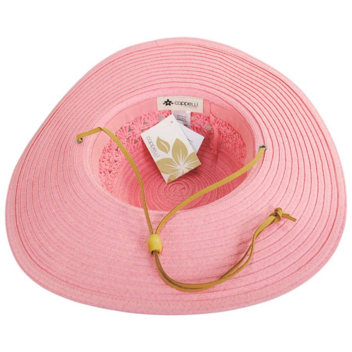 Cappelli | Mary Toyo Straw Swinger Hat | 101275 | under | CORAL