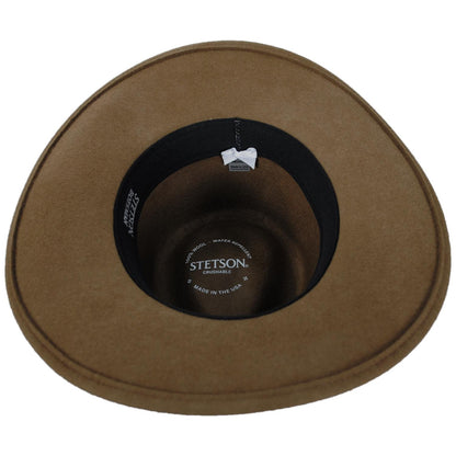 Stetson | Bozeman Crushable Wool Felt Outback Hat | 130692 | under | LIGHT BROWN