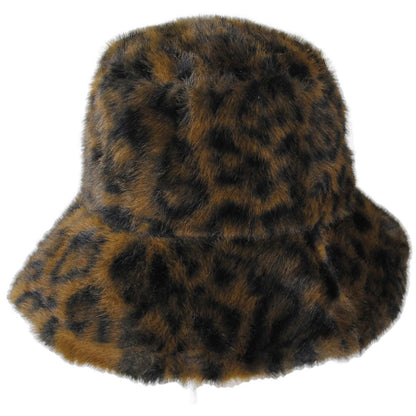 San Diego Hat Company | Fifty-Four Faux Fur Bucket Hat | 108670 | front | LEOPARD
