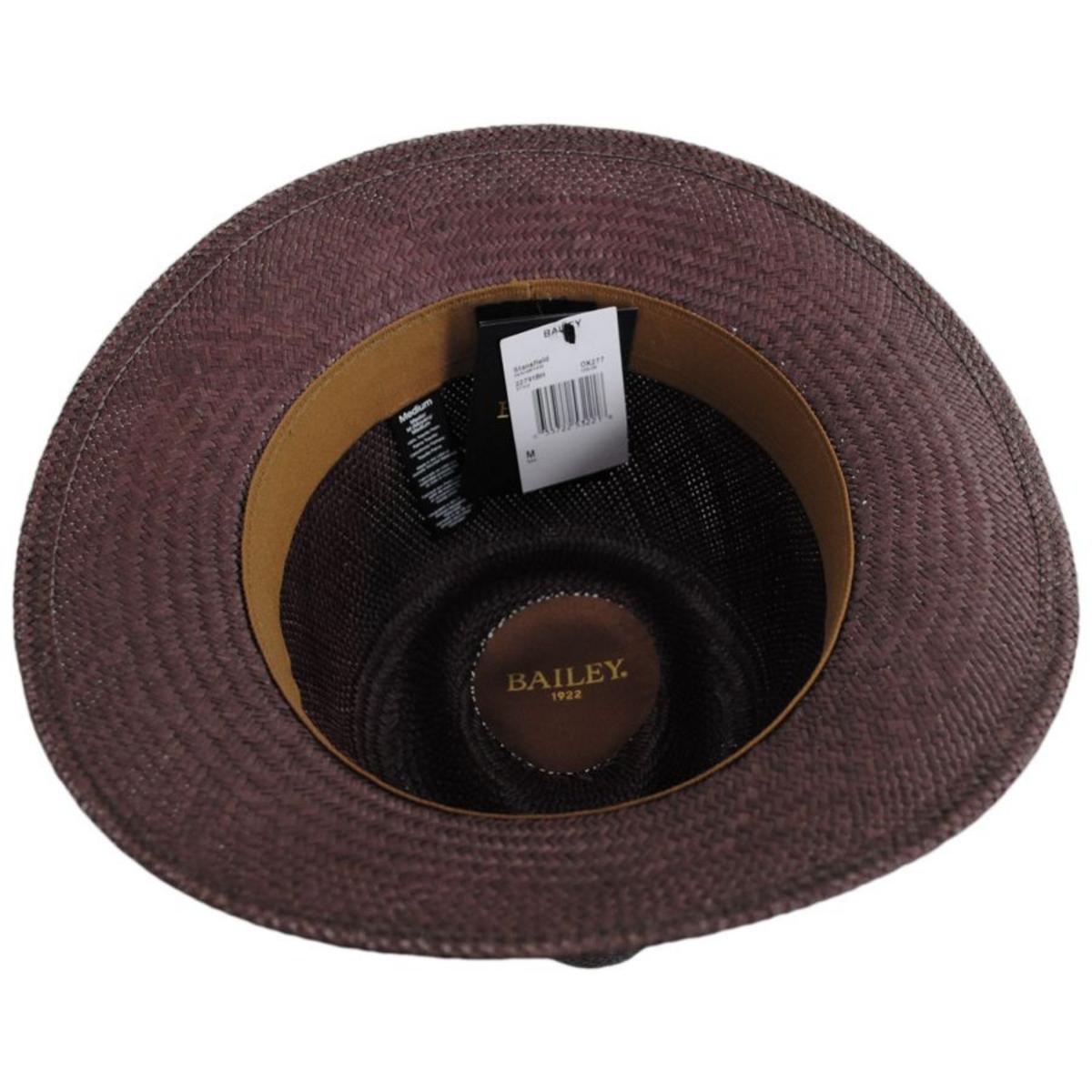 Bailey 1922 | Stansfield Panama Straw Fedora Hat - Oak | 127850SS24 | under | OAK