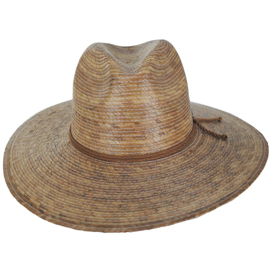 BRIXTON HATS | Blake Palm Straw Fedora Hat - Toasted Palm | 128366TP | front | TOASTED PALM