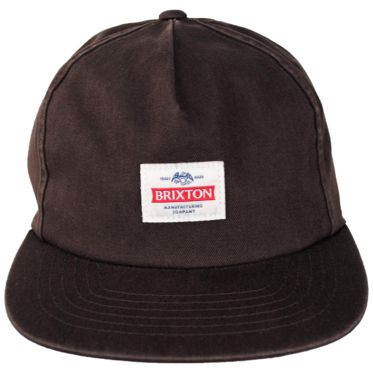 BRIXTON HATS | Trademark Cotton Snapback Baseball Cap | 201732 | front | WALNUT BROWN
