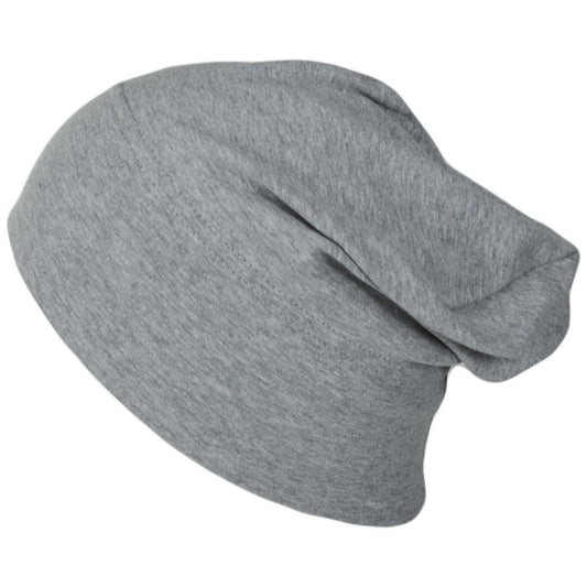 Slumbercap | Slouchy Cotton Blend Beanie Hat | 500898 | lead | HEATHER GREY