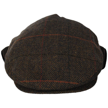 BRIXTON HATS | Hooligan Wool Blend Earflap Ivy Cap | 161576 | front | BRONZE/BLACK/RED