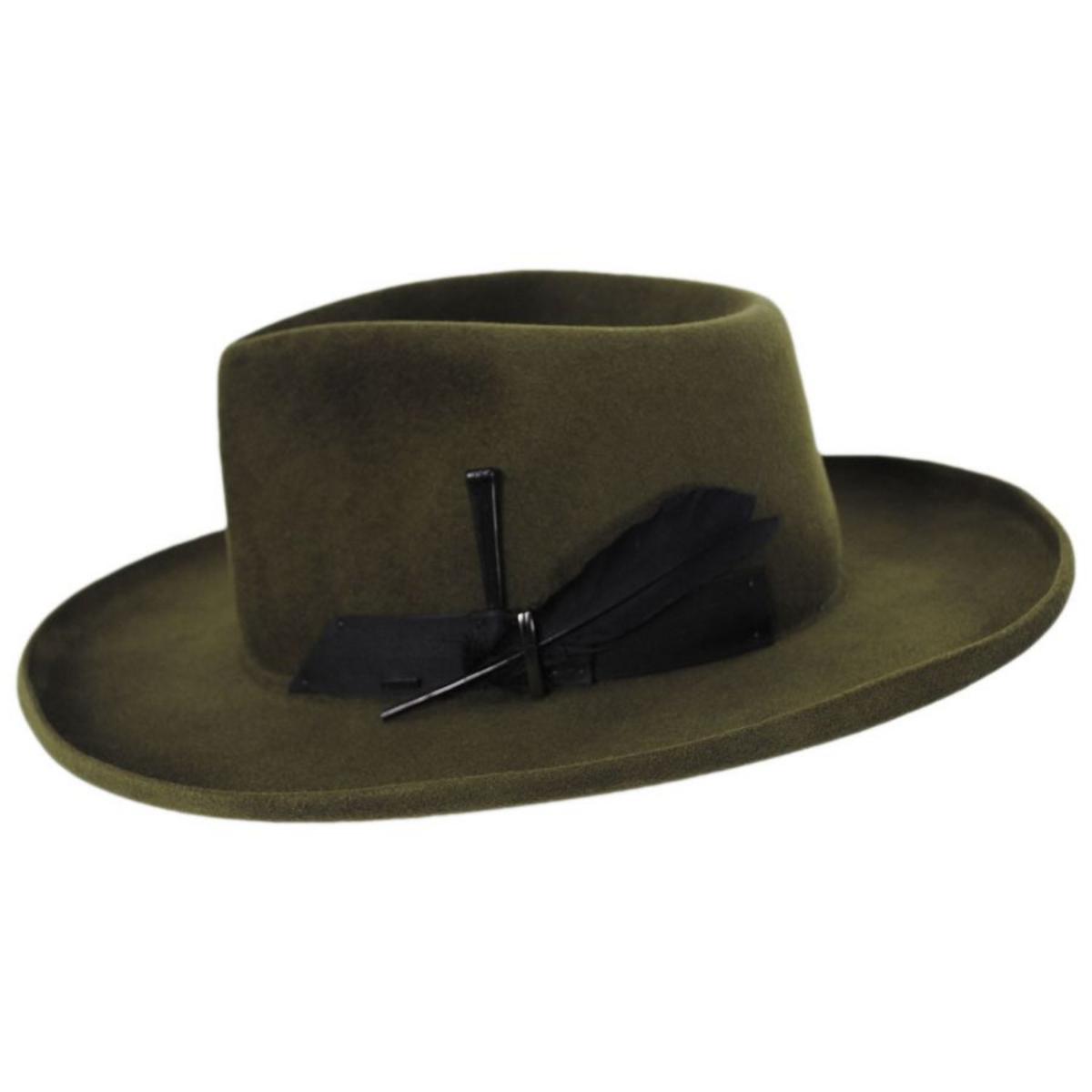 Bailey 1922 | Barksdale Polished Wool Felt Fedora Hat | 130362 | profile | BEECH