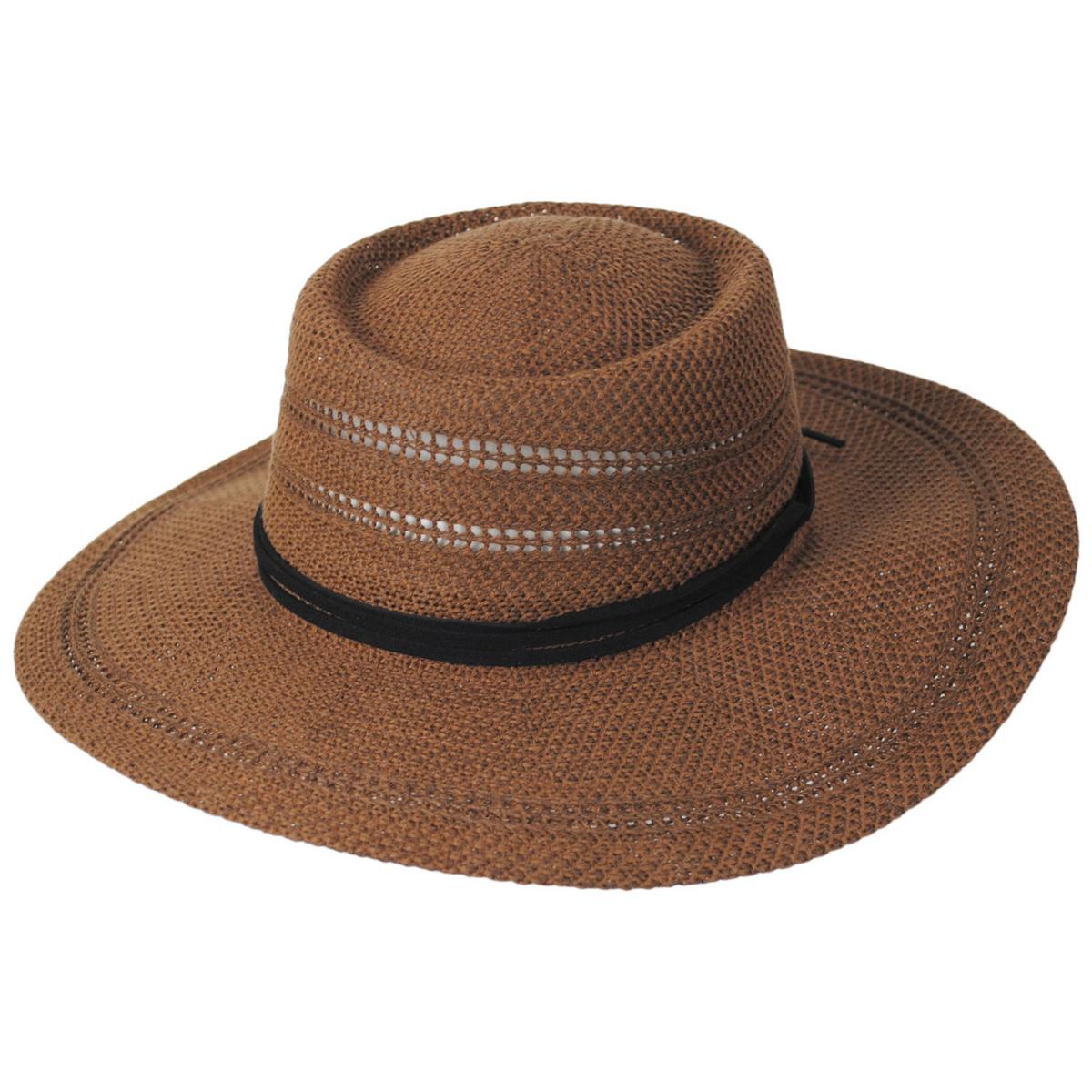 San Diego Hat Company | Jackson Knit Boater Hat | 108946 | lead | BROWN