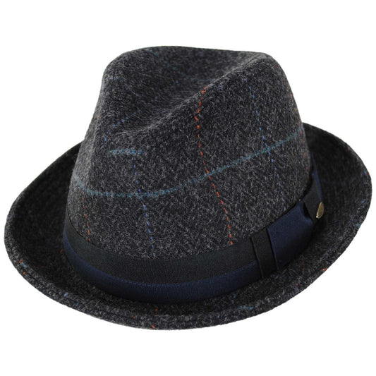 Scala | Aden Wool Blend Fedora Hat | 140248 | lead | GREY