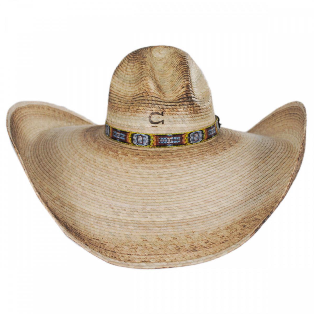 Charlie 1 Horse | Coyote Palm Straw Gus Western Hat | 127011 | front | NATURAL