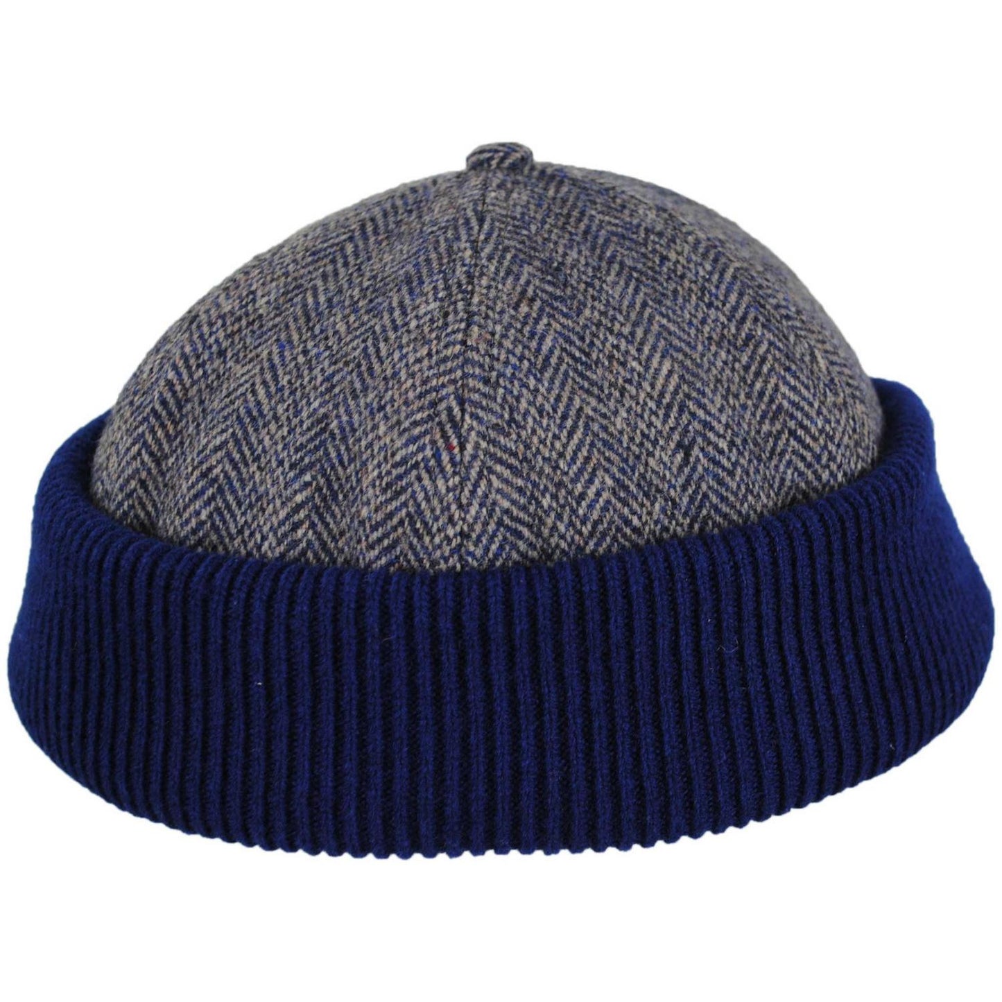 Scala | Koitz Herringbone Rib Knit Skull Cap Beanie Hat | 500052 | profile | NAVY