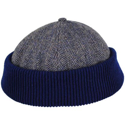Scala | Koitz Herringbone Rib Knit Skull Cap Beanie Hat | 500052 | profile | NAVY