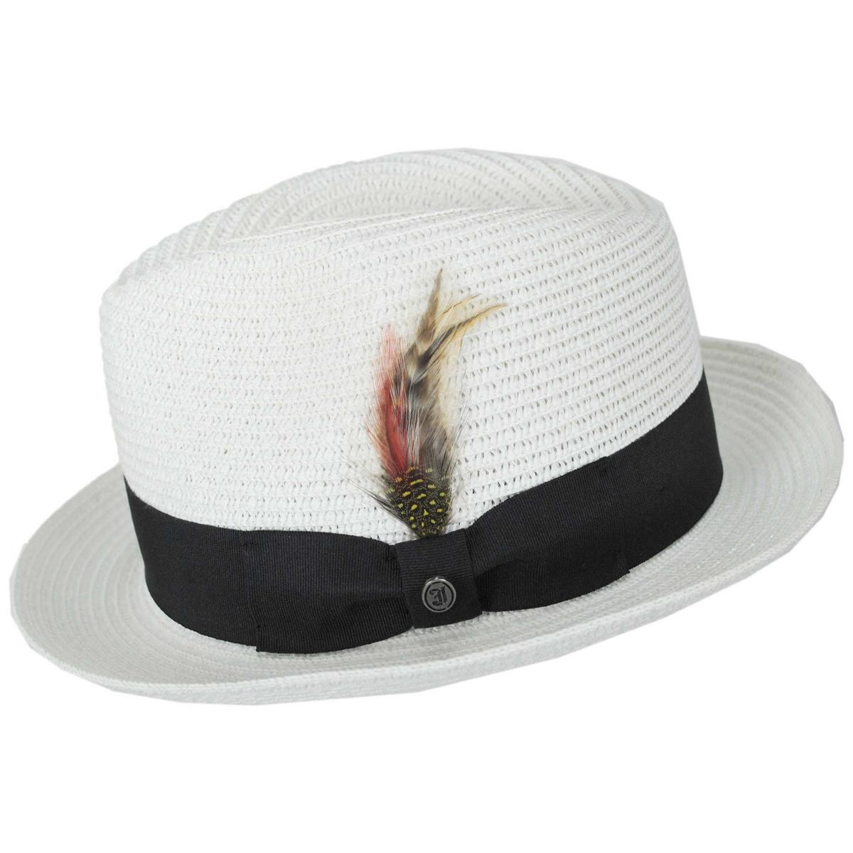 Jaxon Hats | Toyo Straw Braid Trilby Fedora Hat | 128500 | profile | WHITE