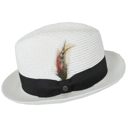 Jaxon Hats | Toyo Straw Braid Trilby Fedora Hat | 128500 | profile | WHITE