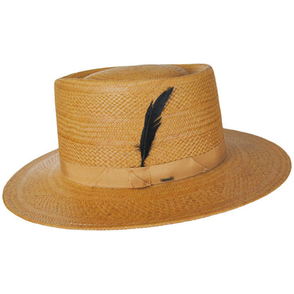 Bailey 1922 | Alix Panama Straw Fedora Hat - Grit | 127749G | profile | GRIT