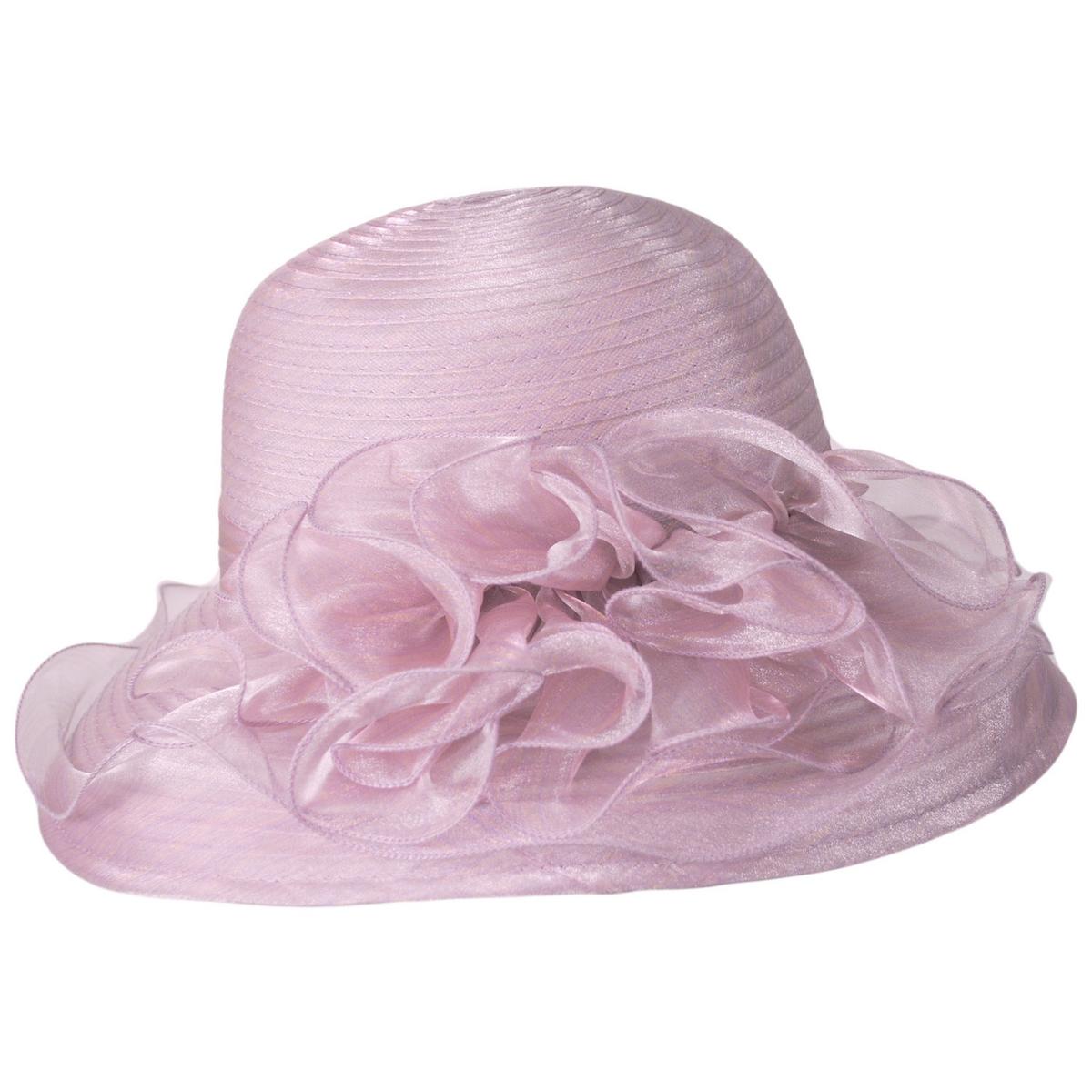 San Diego Hat Company | Organza Mesh Lampshade Dress Hat | 121050 | profile | LAVENDER