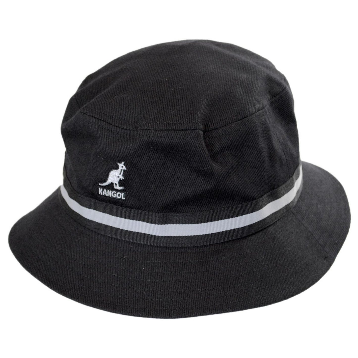 Kangol | Stripe Lahinch Cotton Bucket Hat | 185718 | lead | BLACK