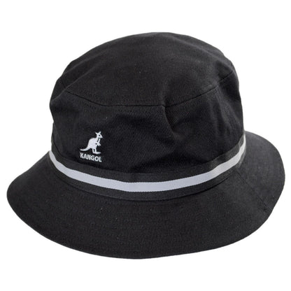 Kangol | Stripe Lahinch Cotton Bucket Hat | 185718 | lead | BLACK