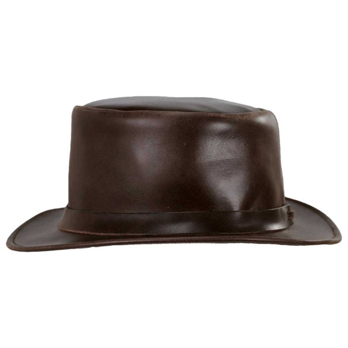 Jaxon Hats | Wholesale John Bull Leather Top Hat B2B Pre-Pack | B2B194100 | profile | BROWN