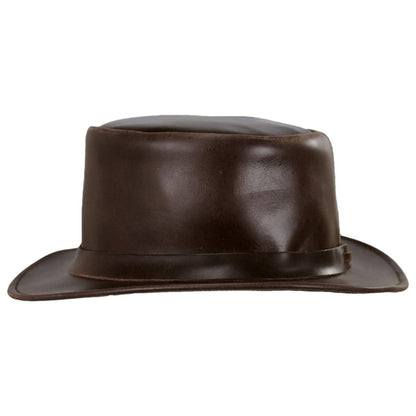 Jaxon Hats | Wholesale John Bull Leather Top Hat B2B Pre-Pack | B2B194100 | profile | BROWN