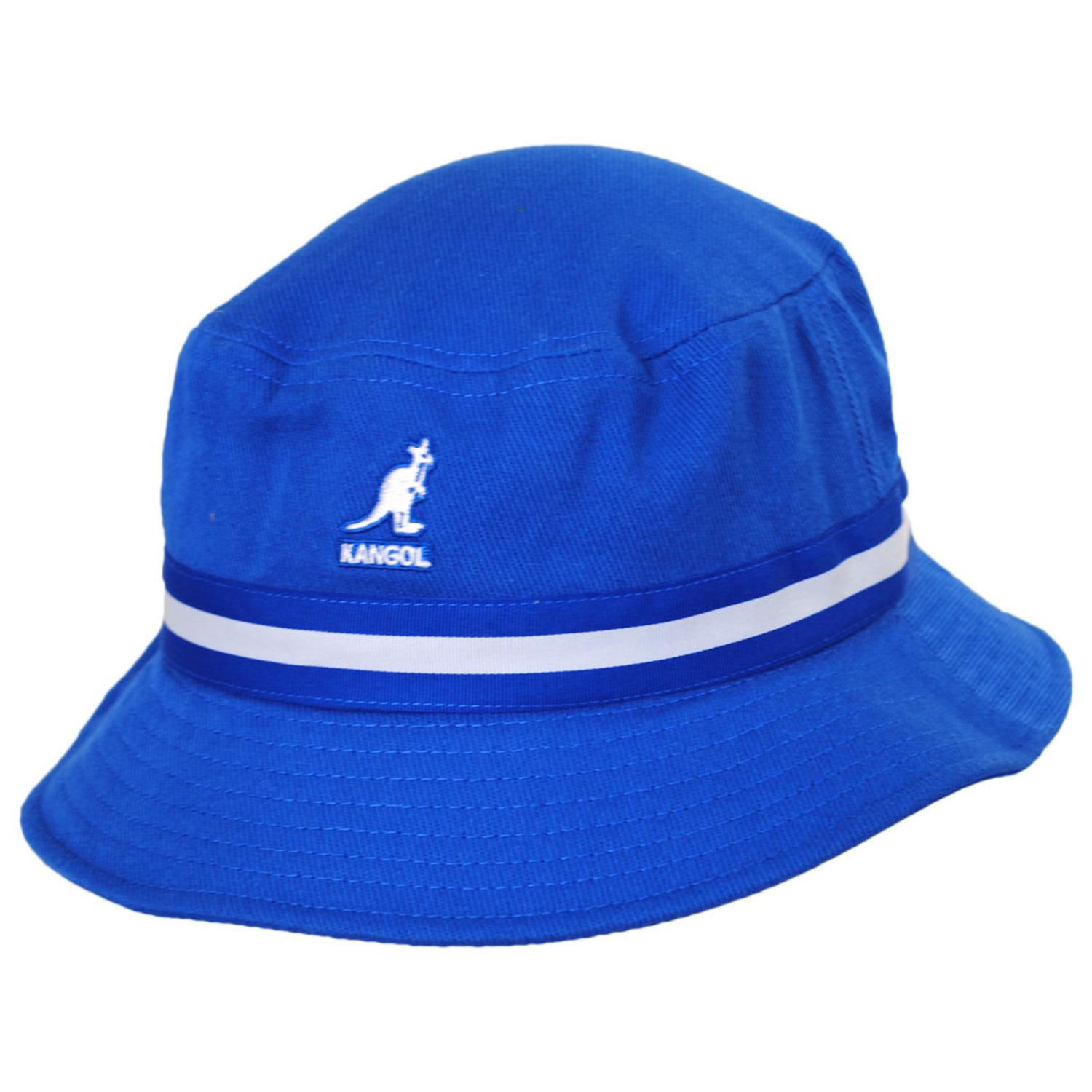 Kangol | Stripe Lahinch Cotton Bucket Hat - Spring | 185718S | lead | MYKONOS BLUE