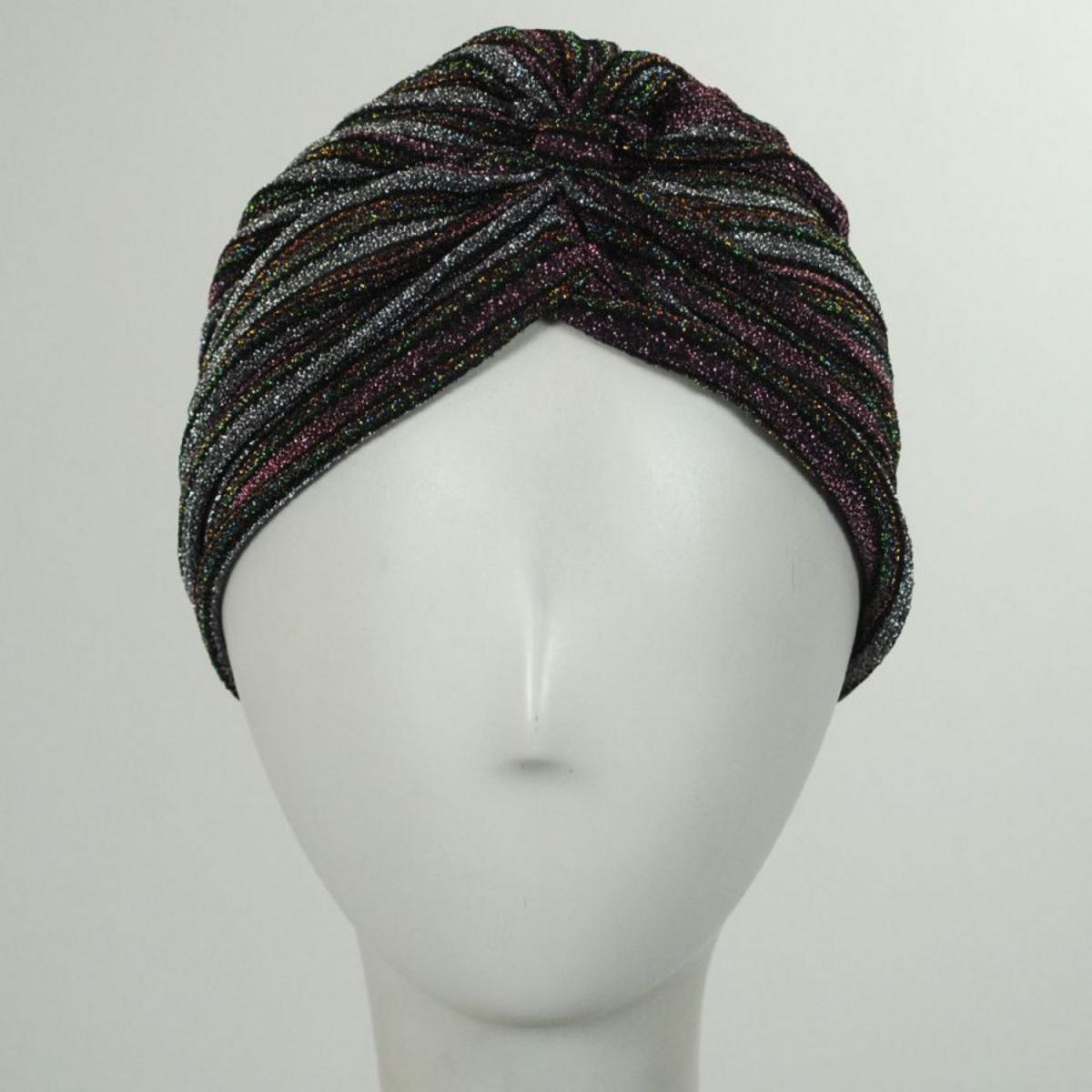 Metallic Stripe Turban