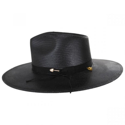 Stetson | JW Marshall Shantung Straw Western Hat | 127017 | profile | BLACK