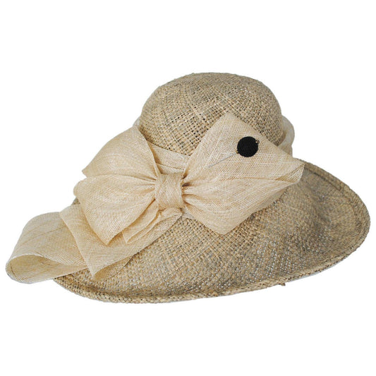 Kathy Jeanne | Bow and Hat Pin Seagrass Straw Profile Hat | 122457 | front | SEAGRASS