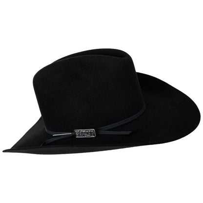Seager | Longhorn 10X Fur Felt Western Hat | 136406 | profile | BLACK