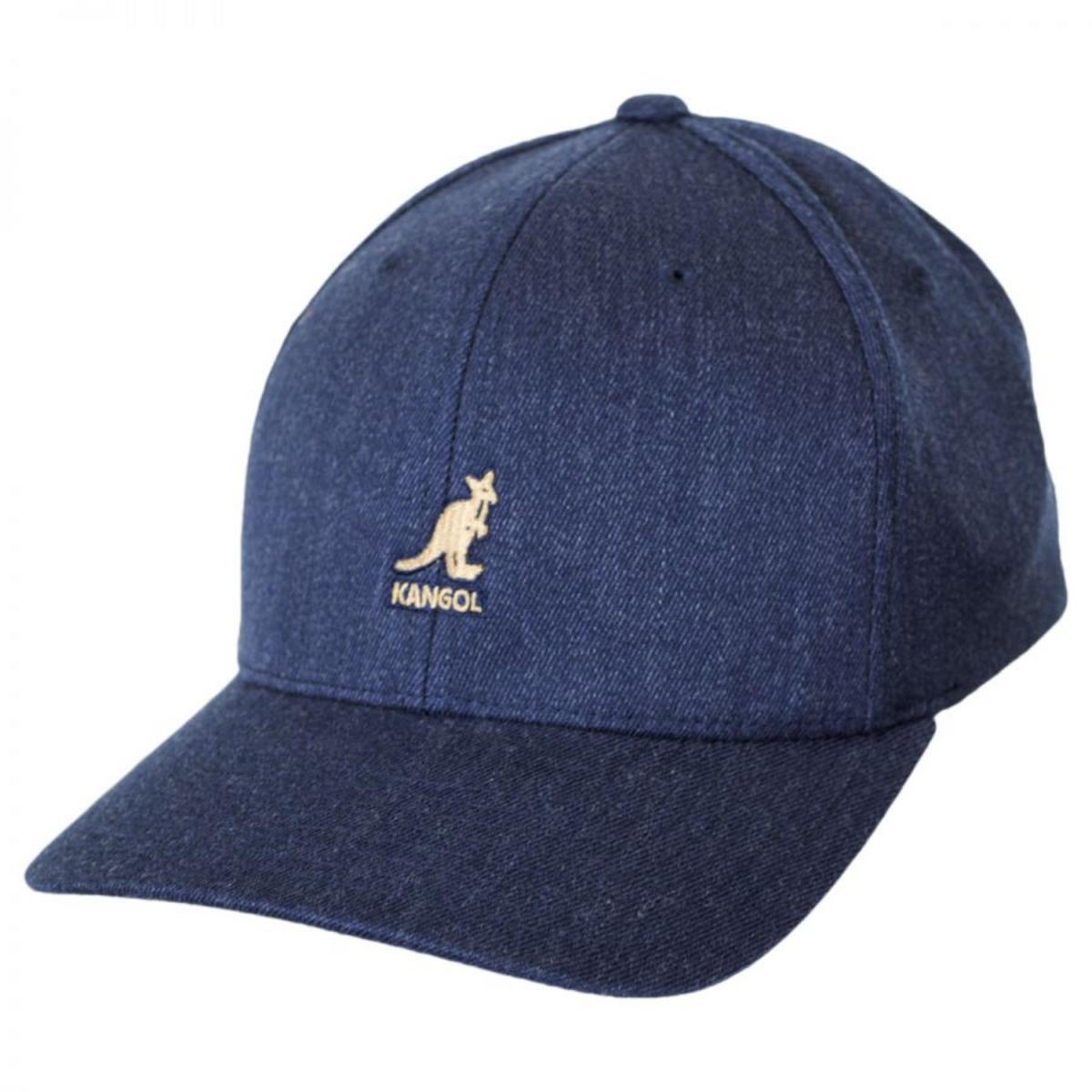 Kangol | Logo Wool FlexFit Fitted Baseball Cap | 201104 | lead | DENIM