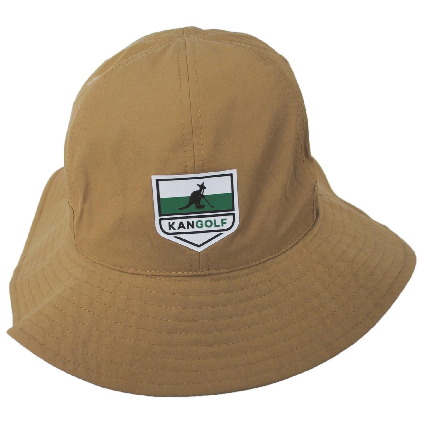 Kangol | Kangolf Seal Cotton Bucket Hat | 185843 | front | TAN