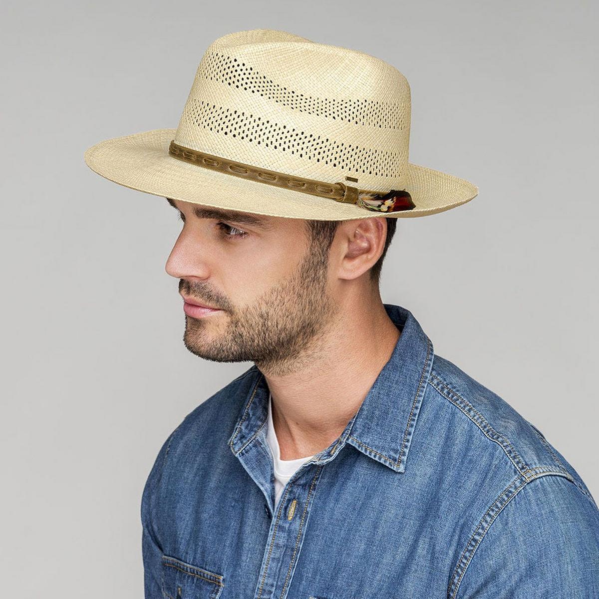 Bailey 1922 | Ezra Vented Panama Straw Fedora Hat | 127759 | lsmtwo | NATURAL