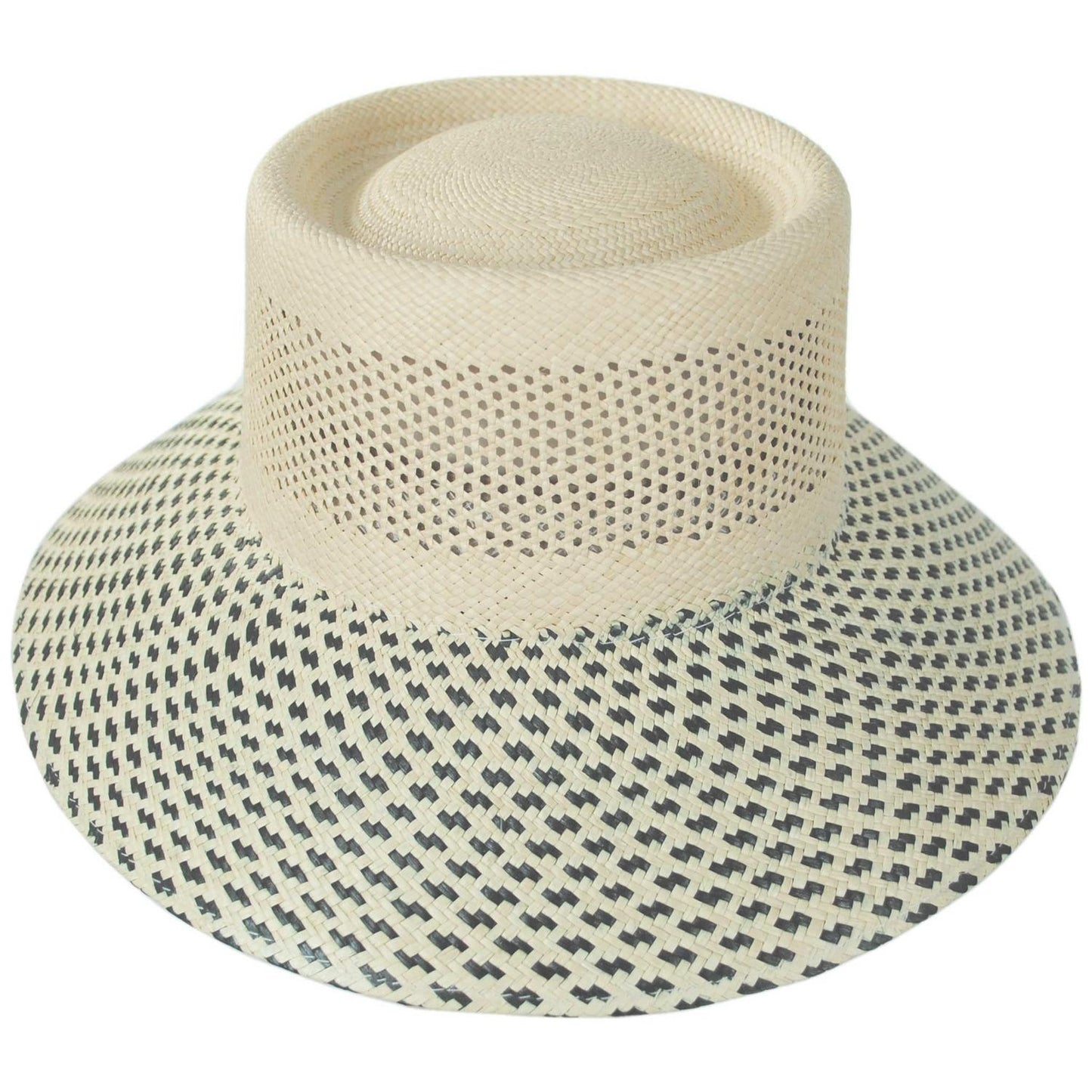 BRIXTON HATS | Lilith Panama Straw Sun Hat | 104067 | front | NATURAL/BLACK