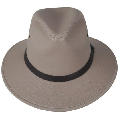 Jaxon Hats | Cotton Safari Fedora Hat | 147250 | front | BRITISH TAN