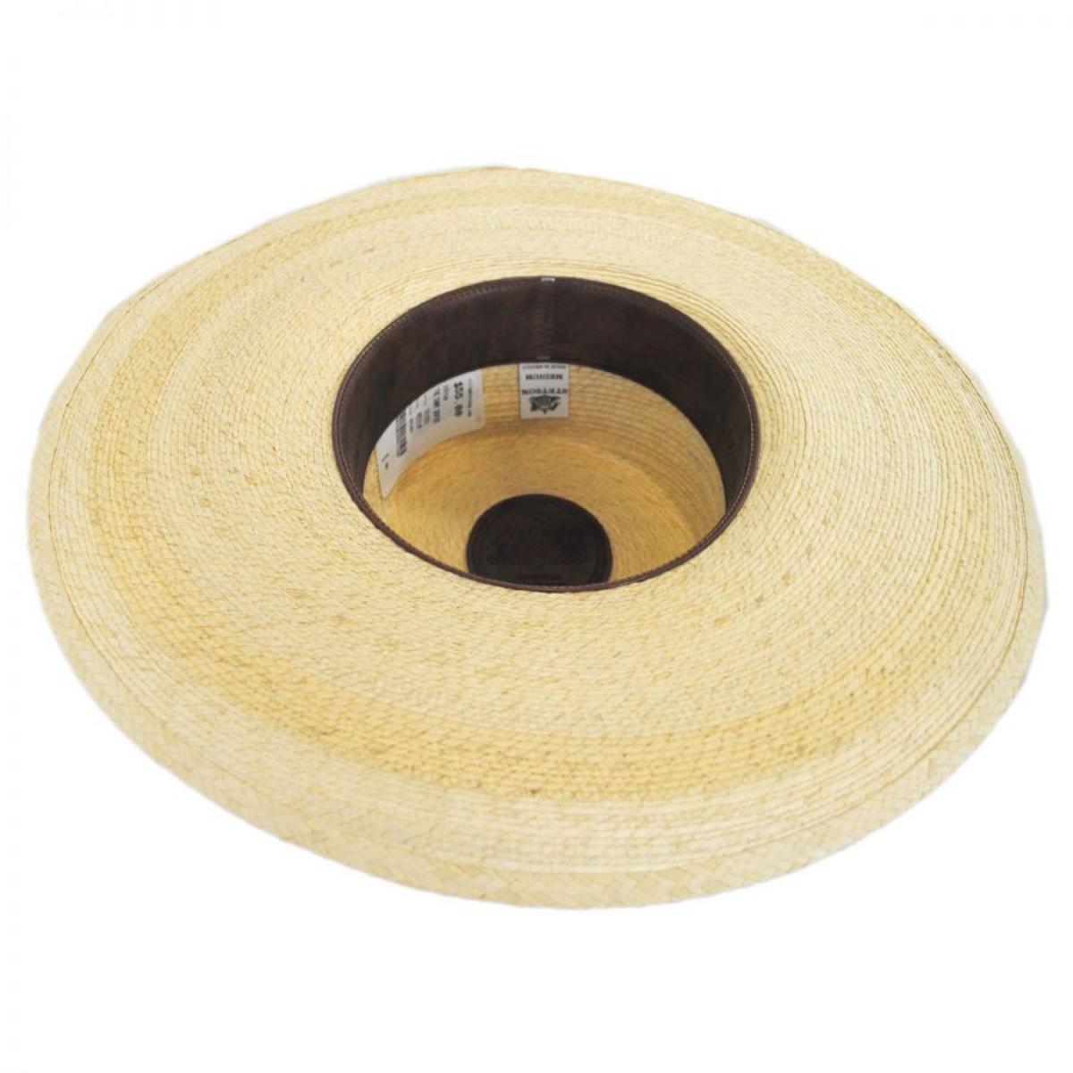 Stetson | Sunny Mexican Palm Leaf Straw Boater Hat | 101655 | under | NATURAL